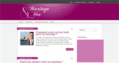 Desktop Screenshot of mariageandyou.com